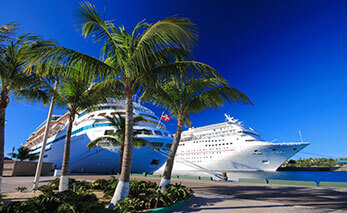cruise ships anchored